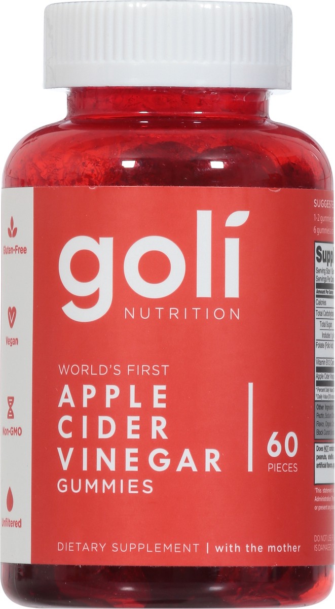 slide 6 of 9, Goli Apple Cider Vinegar 60 Gummies, 60 ct