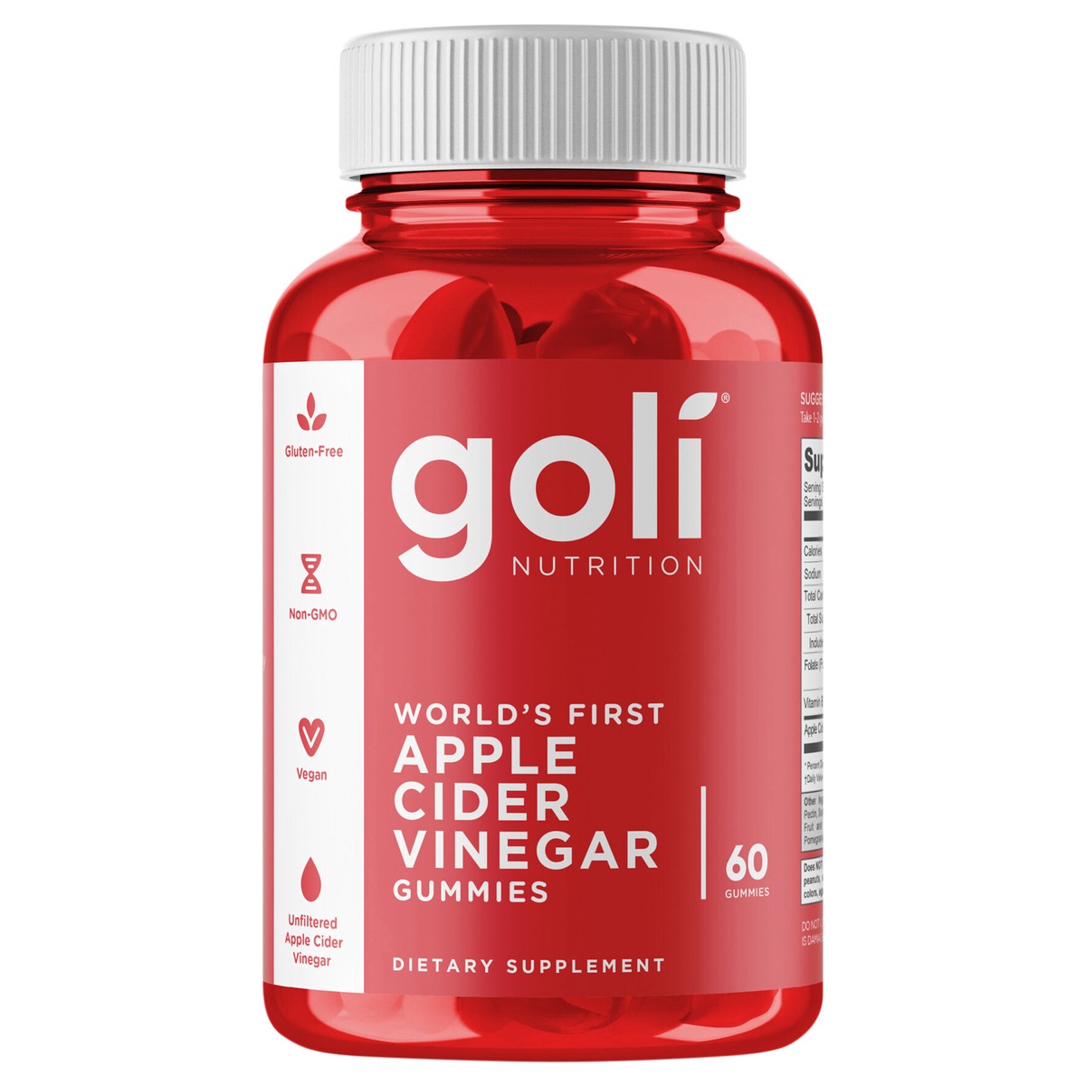slide 1 of 9, Goli Nutrition Goli Apple Cider Vinegar Gummies\, 60ct, 60 ct
