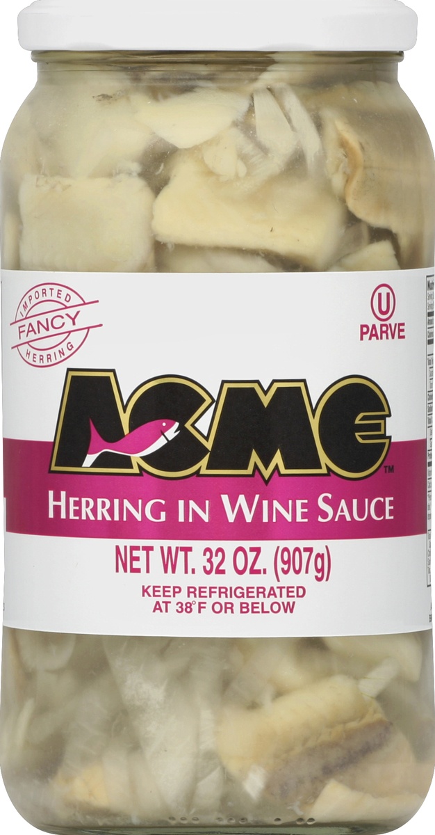 slide 2 of 2, ACME Herring In Wine Sauce, 32 oz