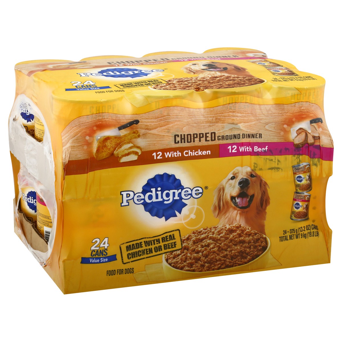 Pedigree Chopped Ground Dinner Chicken & Beef Wet Dog Food - 13.2oz