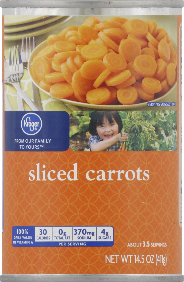 slide 6 of 6, Kroger Canned Sliced Carrots, 14.5 oz