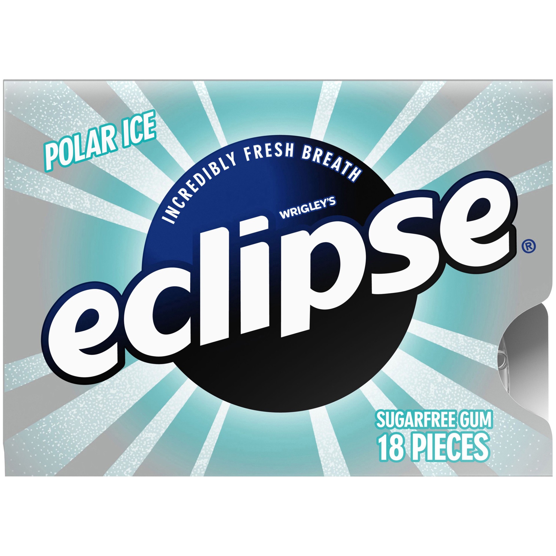 slide 1 of 6, ECLIPSE Polar Ice Sugar Free Chewing Gum, Single Pack, 18 Piece, 18 pc