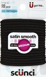 scünci No Damage Elastics, Black, 18 count