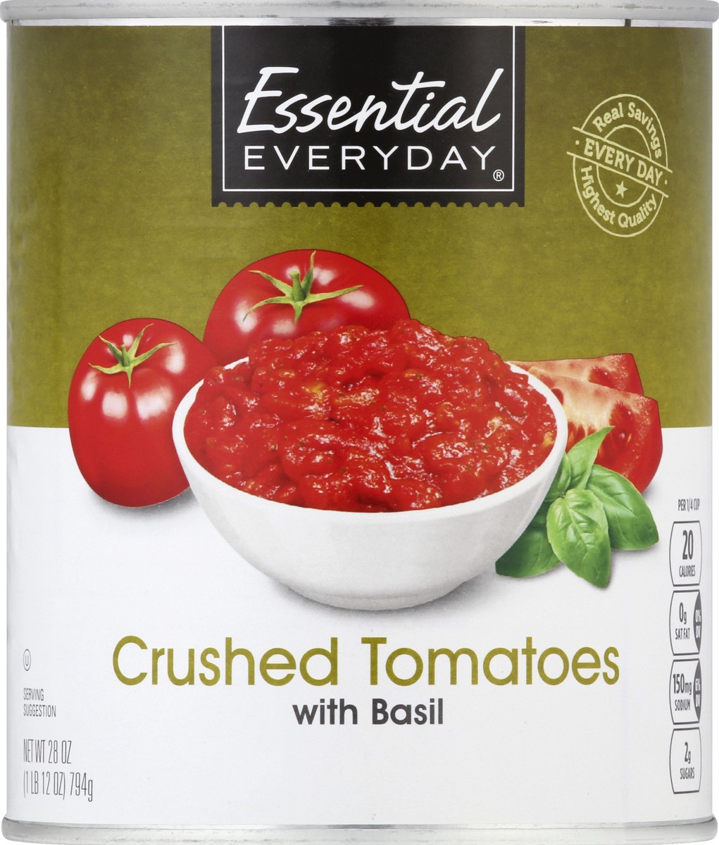 slide 3 of 6, Essential Everyday Crushed Tomatoes, with Basil, 28 oz