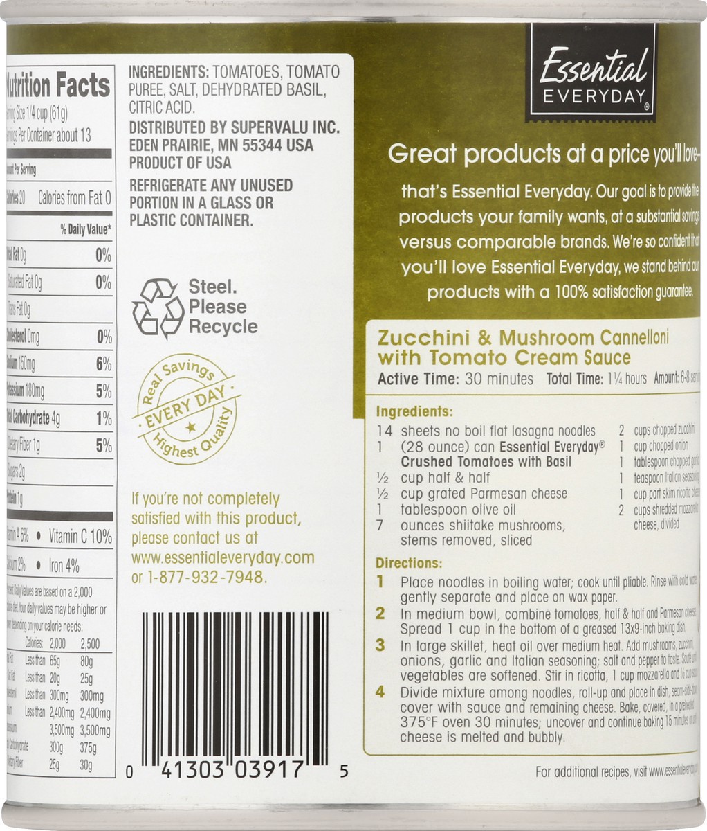 slide 2 of 6, Essential Everyday Crushed Tomatoes, with Basil, 28 oz