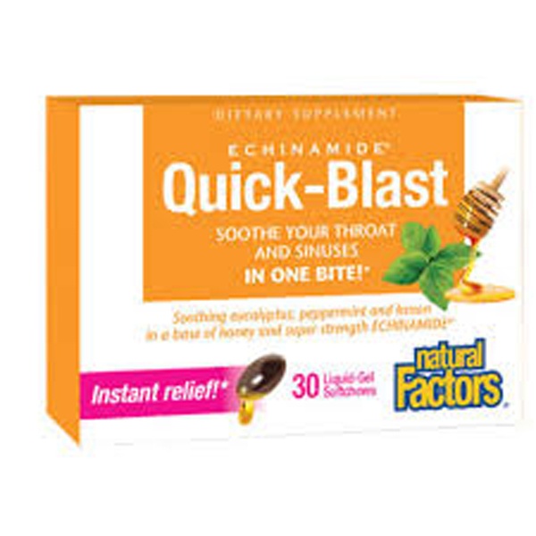 slide 1 of 1, Natural Factors Echinamide Quick Blast, 30 ct