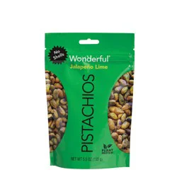 Wonderful Pistachios, No Shells Jalapeño Lime Flavored Nuts, 5.5 Ounce Bag