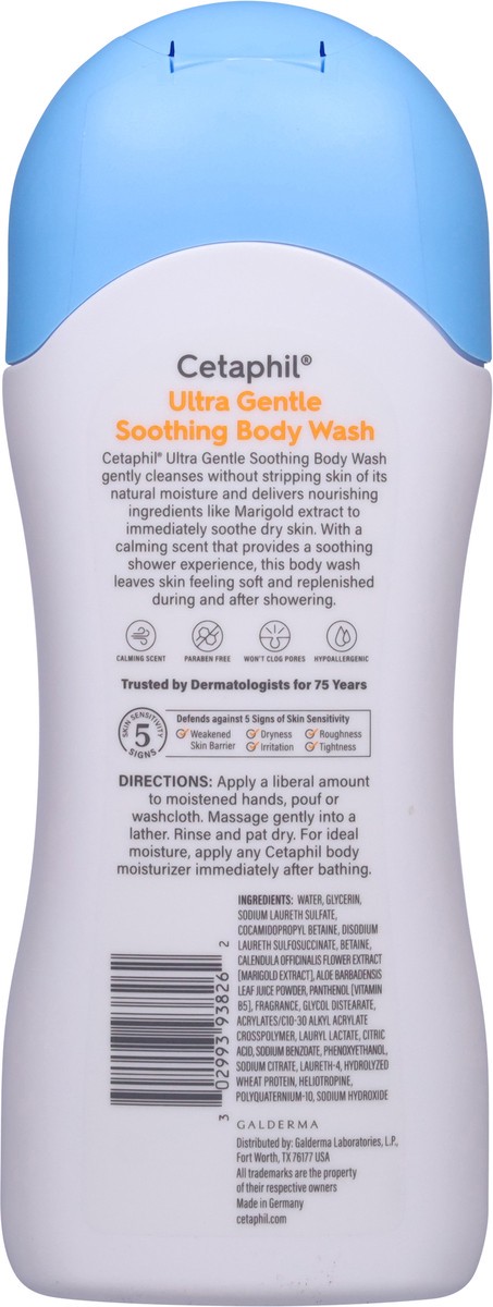 slide 4 of 13, Cetaphil Ultra Gentle Soothing Body Wash, 16.9oz, 16.9 fl oz