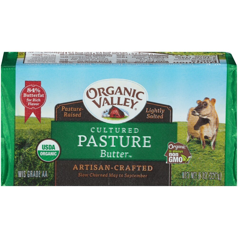 slide 1 of 1, Organic Valley Salted Pasture Butter, 8 oz