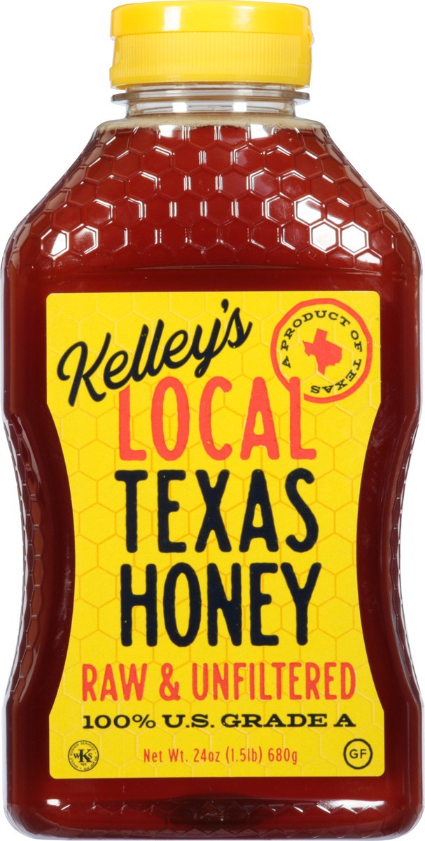 slide 3 of 13, Kelley's TEXAS HONEY Kelley's Local Texas Raw & Unfiltered Honey, 24 oz