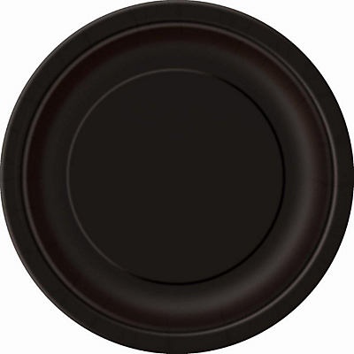 slide 1 of 1, Unique Industries Midnight Black Plates, 20 ct; 9 in