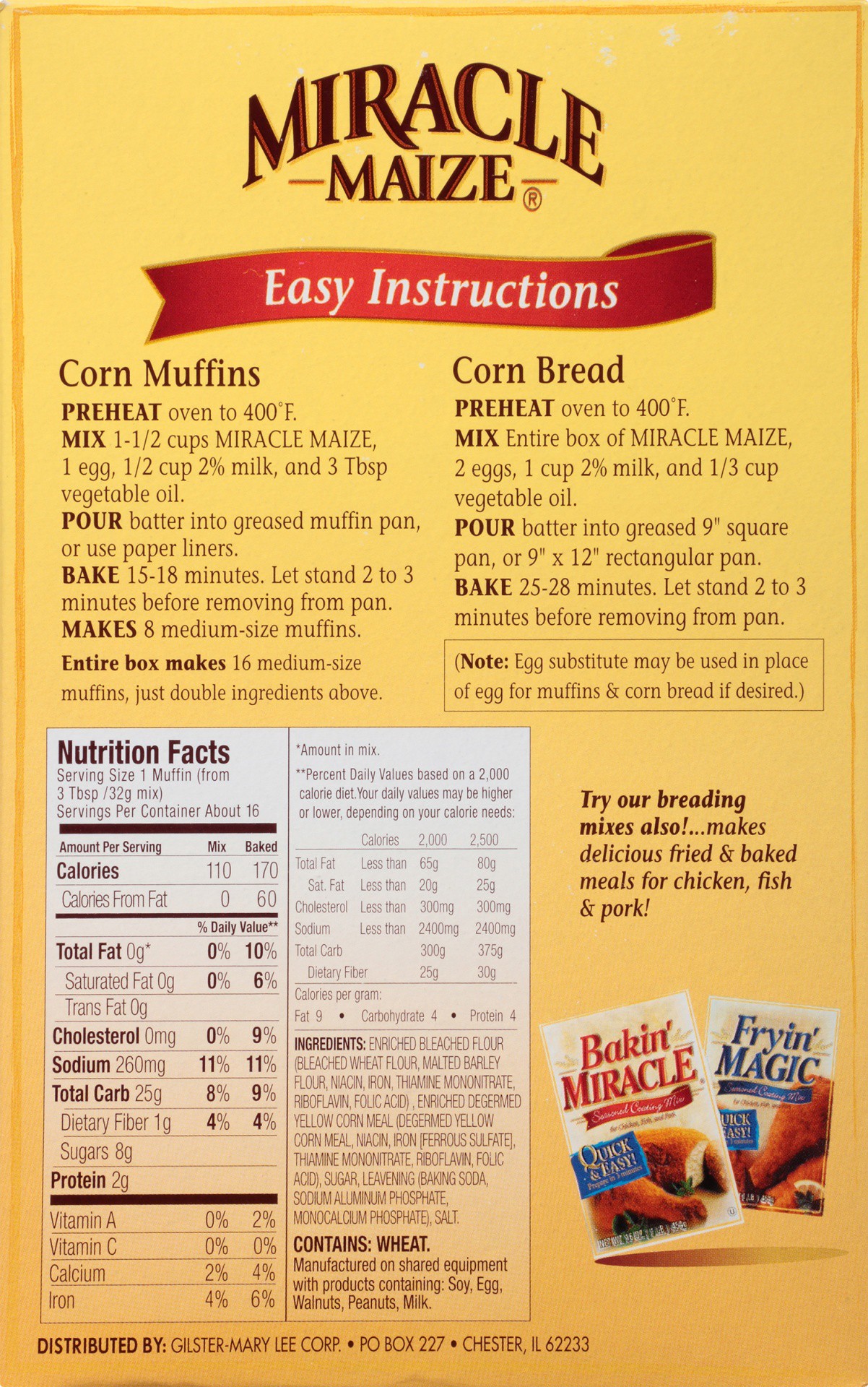 slide 3 of 8, Miracle Maize Sweet Corn Bread & Muffin Mix, 18 oz