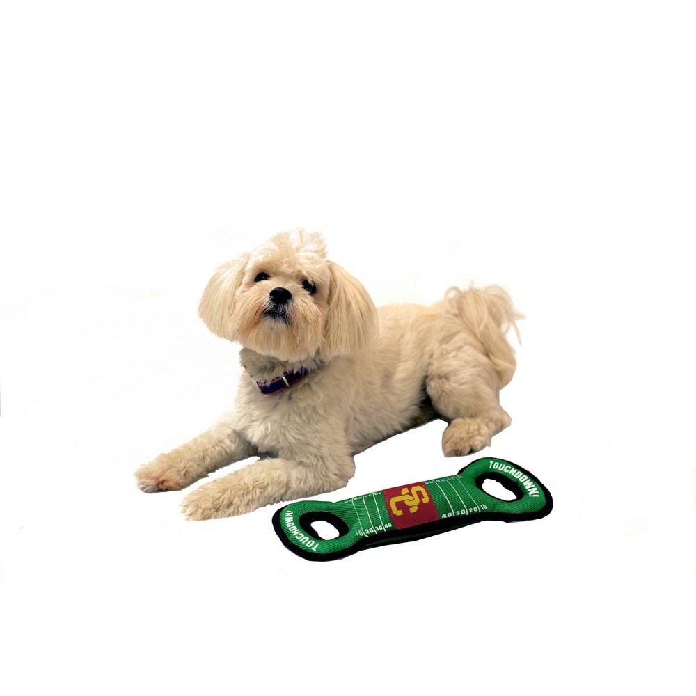 slide 3 of 4, NCAA USC Trojans Field Dog Toy, LG