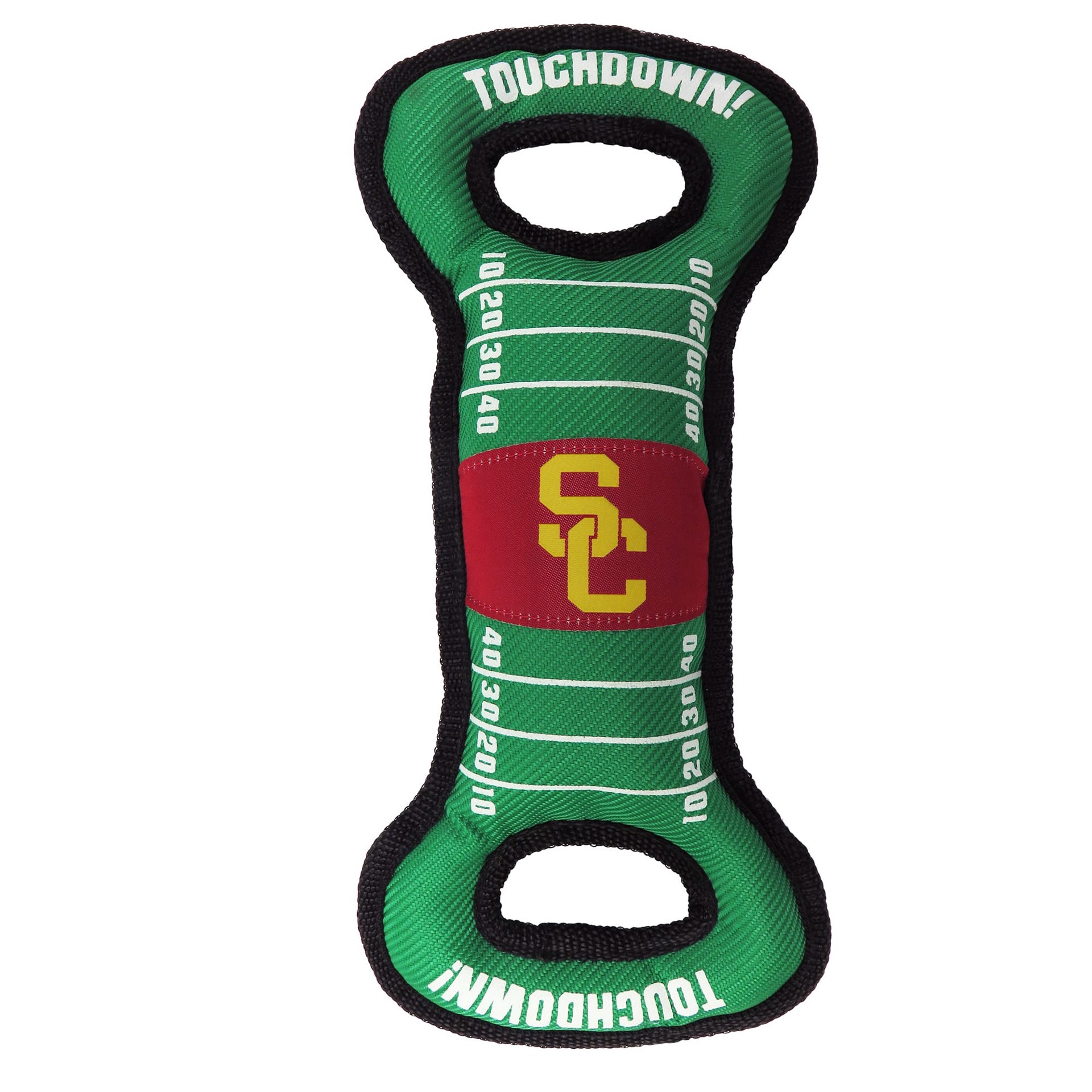 slide 1 of 4, NCAA USC Trojans Field Dog Toy, LG