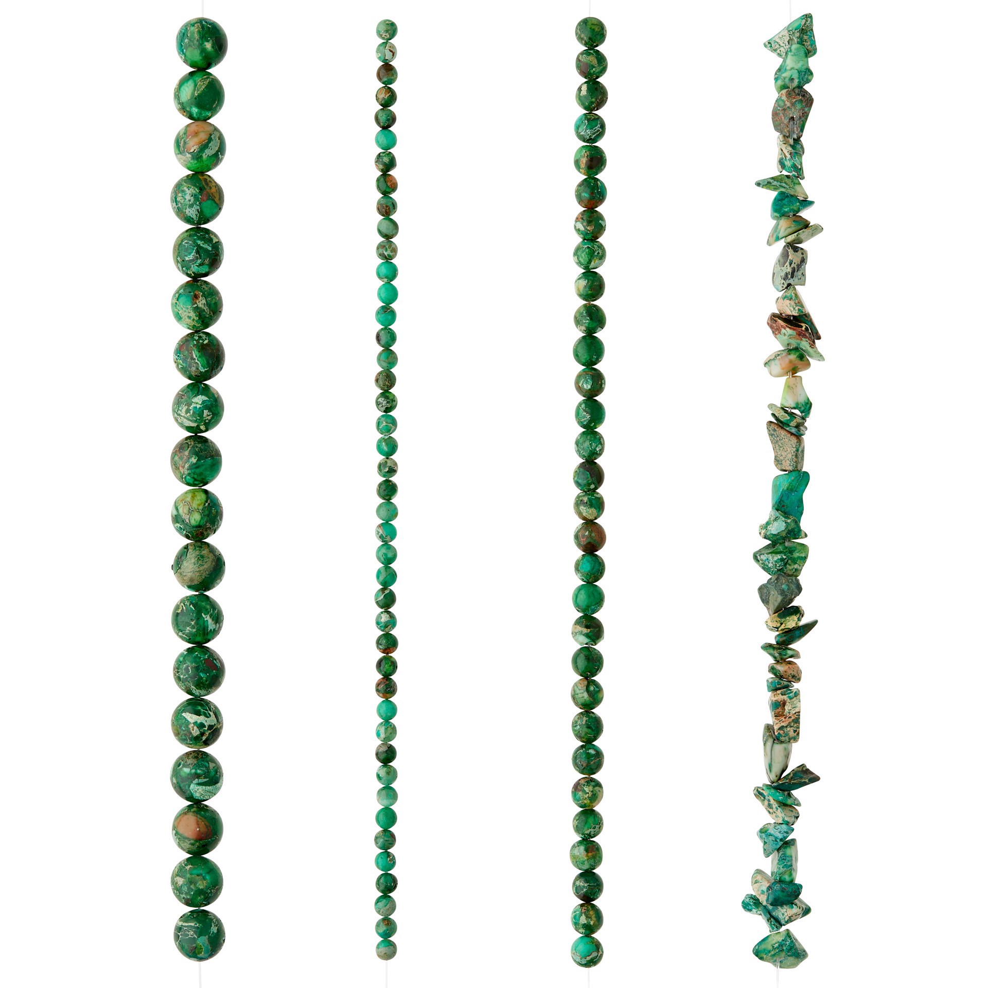 slide 3 of 3, Green Jasper Stone Mix Beads By Bead Landing, 4mm-8mm