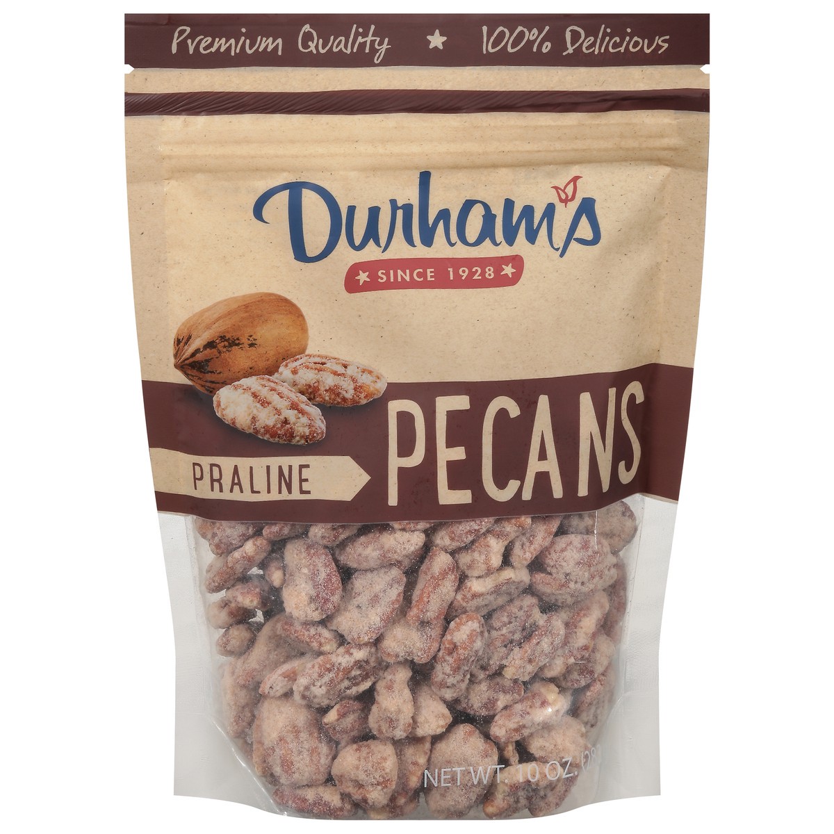 slide 1 of 9, Durham's Praline Pecans 10 oz, 10 oz