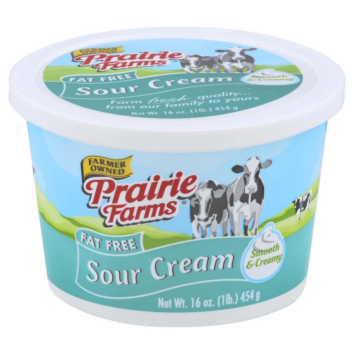 slide 1 of 12, Prairie Farms Fat Free Sour Cream 16 oz, 16 oz