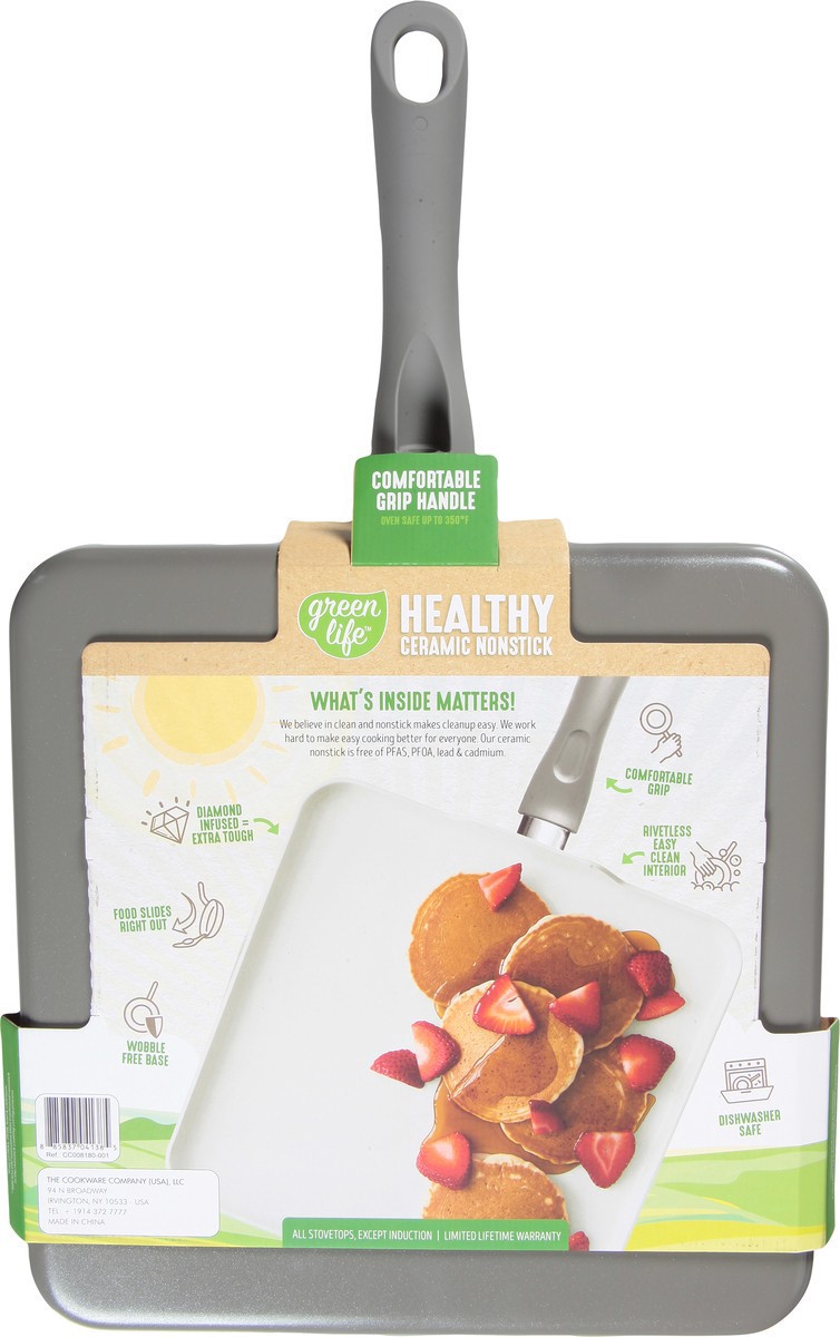 slide 6 of 12, GreenLife 11 Inch Healthy Ceramic Nonstick Griddle 1 ea, 1 ct