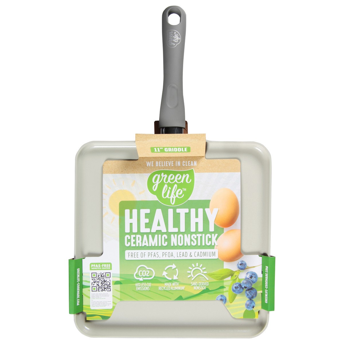 slide 10 of 12, GreenLife 11 Inch Healthy Ceramic Nonstick Griddle 1 ea, 1 ct