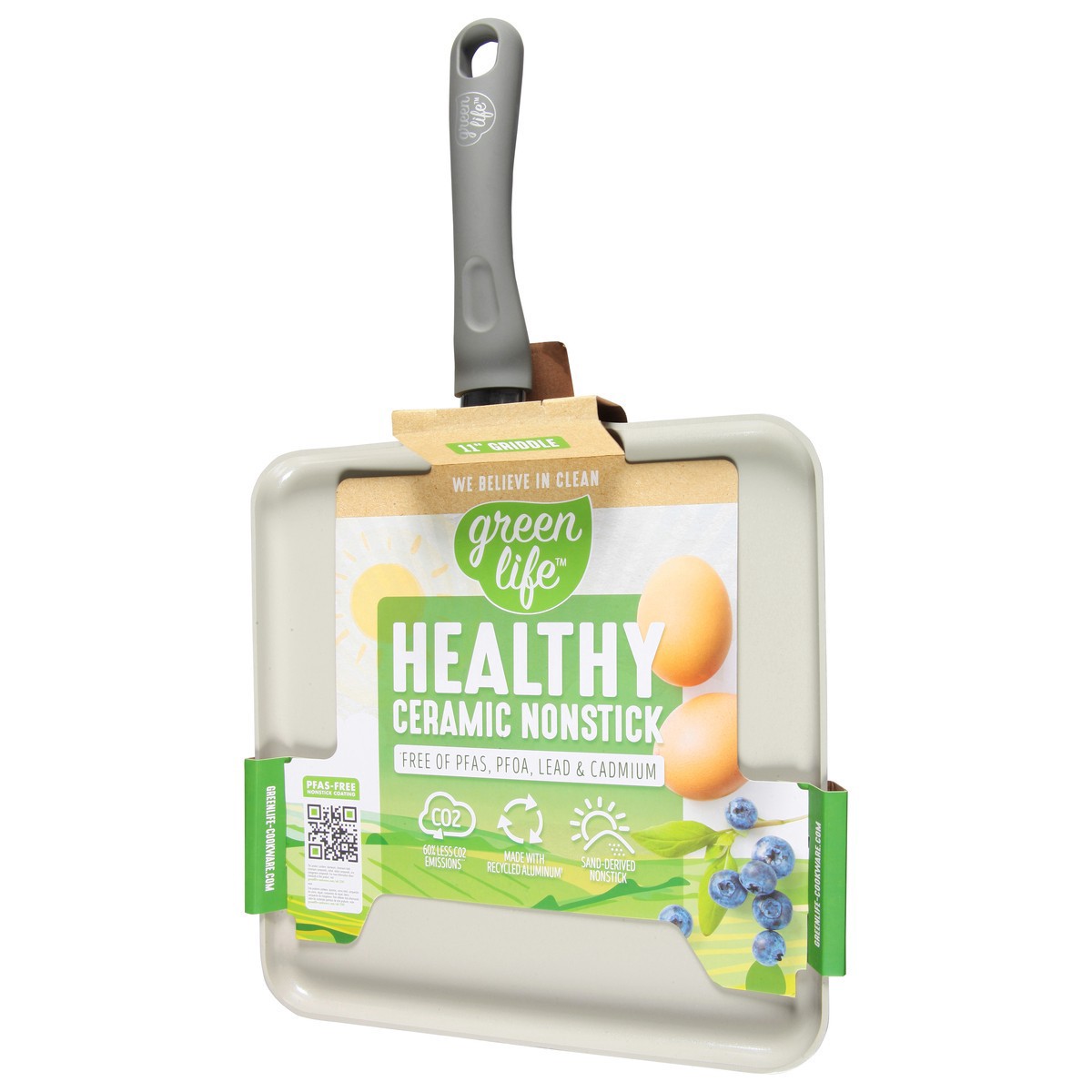 slide 11 of 12, GreenLife 11 Inch Healthy Ceramic Nonstick Griddle 1 ea, 1 ct