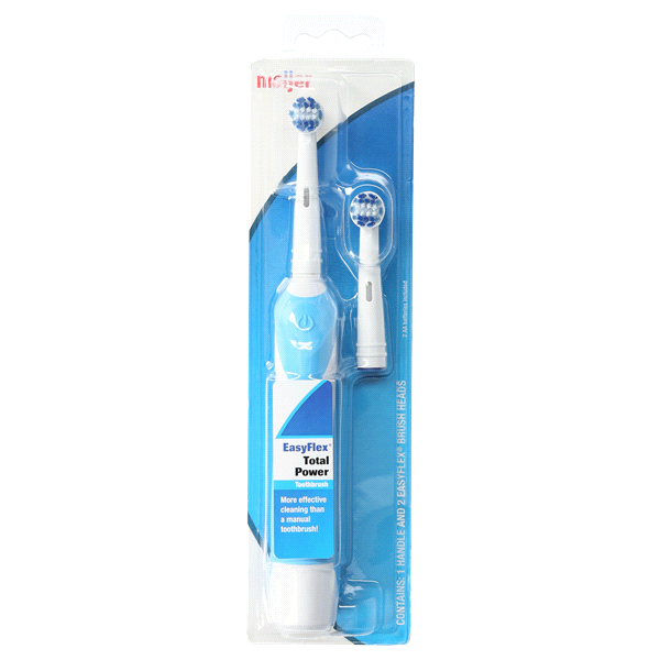slide 1 of 1, Meijer EasyFlex Total Power II Battery Operated Toothbrush With Refill, 1 ct