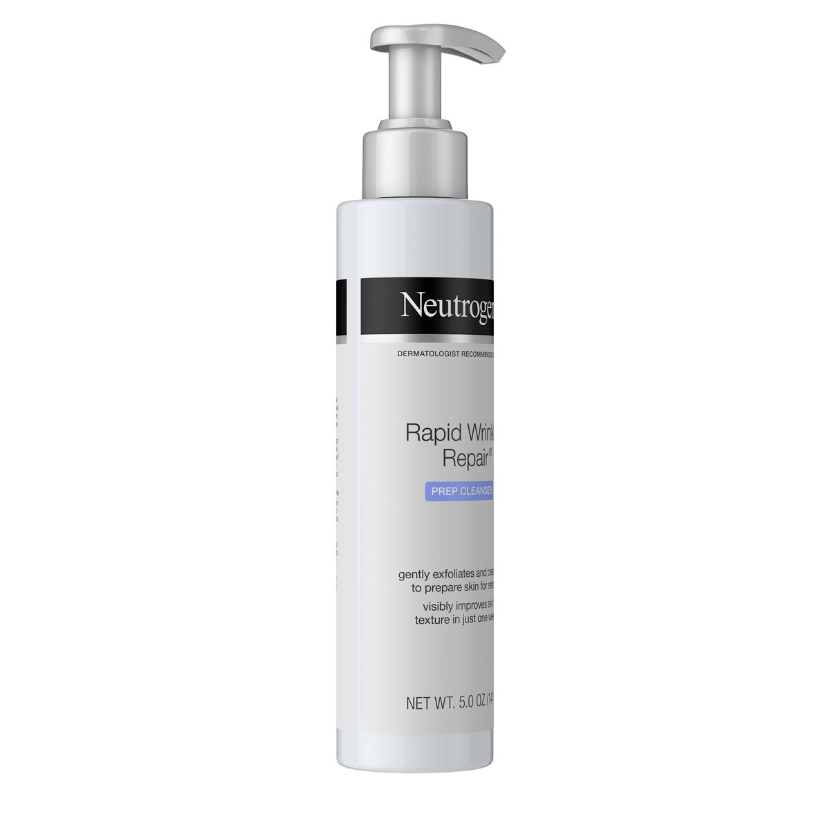 slide 1 of 6, Neutrogena Rapid Wrinkle Repair Anti-Wrinkle Retinol Prep Facial Cream Cleanser with Glycolic Acid and Micro-Exfoliant to Gently Cleanse and Exfoliate Skin, Oil-Free and Non-Comedogenic, 5 oz, 5 oz