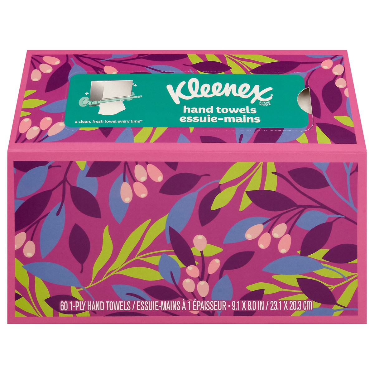 slide 1 of 3, Kleenex Disposable Paper Hand Towels, 1 Box, 60 Towels per Box, 60 ct