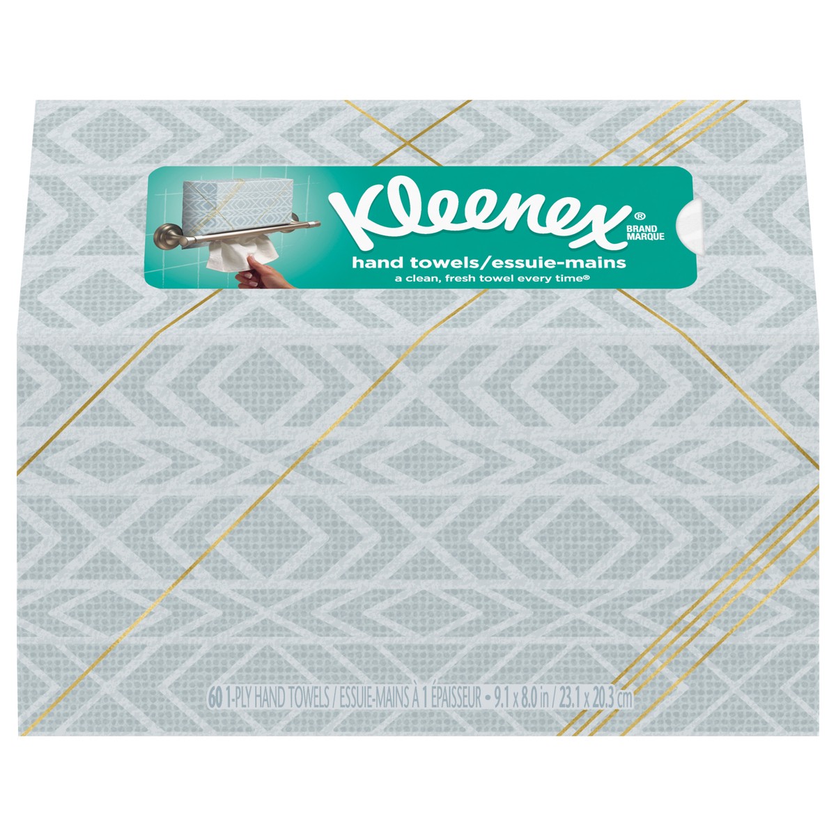 slide 1 of 3, Kleenex Disposable Paper Hand Towels, 1 Box, 60 Towels per Box, 60 ct