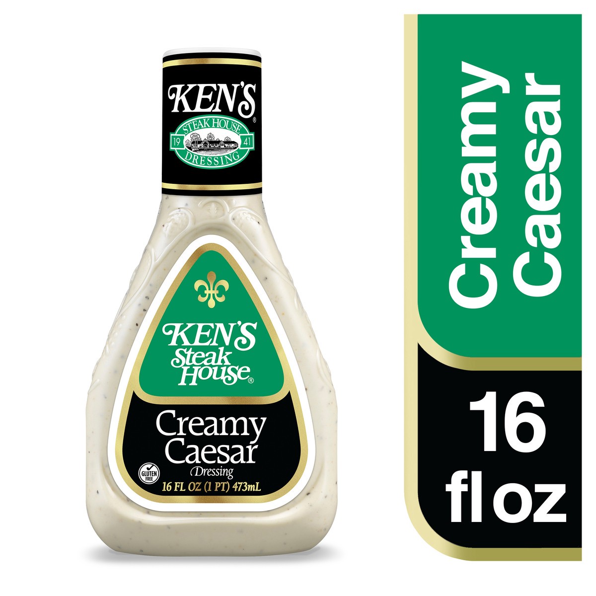 slide 1 of 10, Ken's Steak House Creamy Caesar Salad Dressing 16 fl oz, 16 fl oz