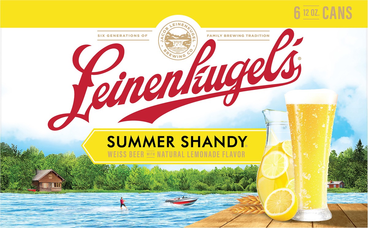 slide 8 of 11, Leinenkugel's Summer Shandy Craft Beer, 4.2% ABV, 6-pack, 12-oz beer cans, 12 fl oz