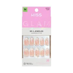 Kiss Glam Serendipity Awaits 3D & Jeweled Medium Nails 32 Each