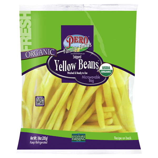 slide 1 of 1, Pero Family Farms Organic Snipped Yellow Beans, 10 oz