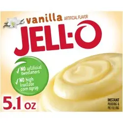 Jell-O Vanilla Artificially Flavored Instant Pudding & Pie Filling Mix, Family Size, 5.1 oz. Box