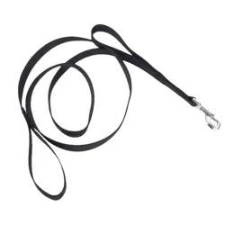 Loops 2 Double Handle Dog Leash, Black, Medium/Large - 1" x 6'