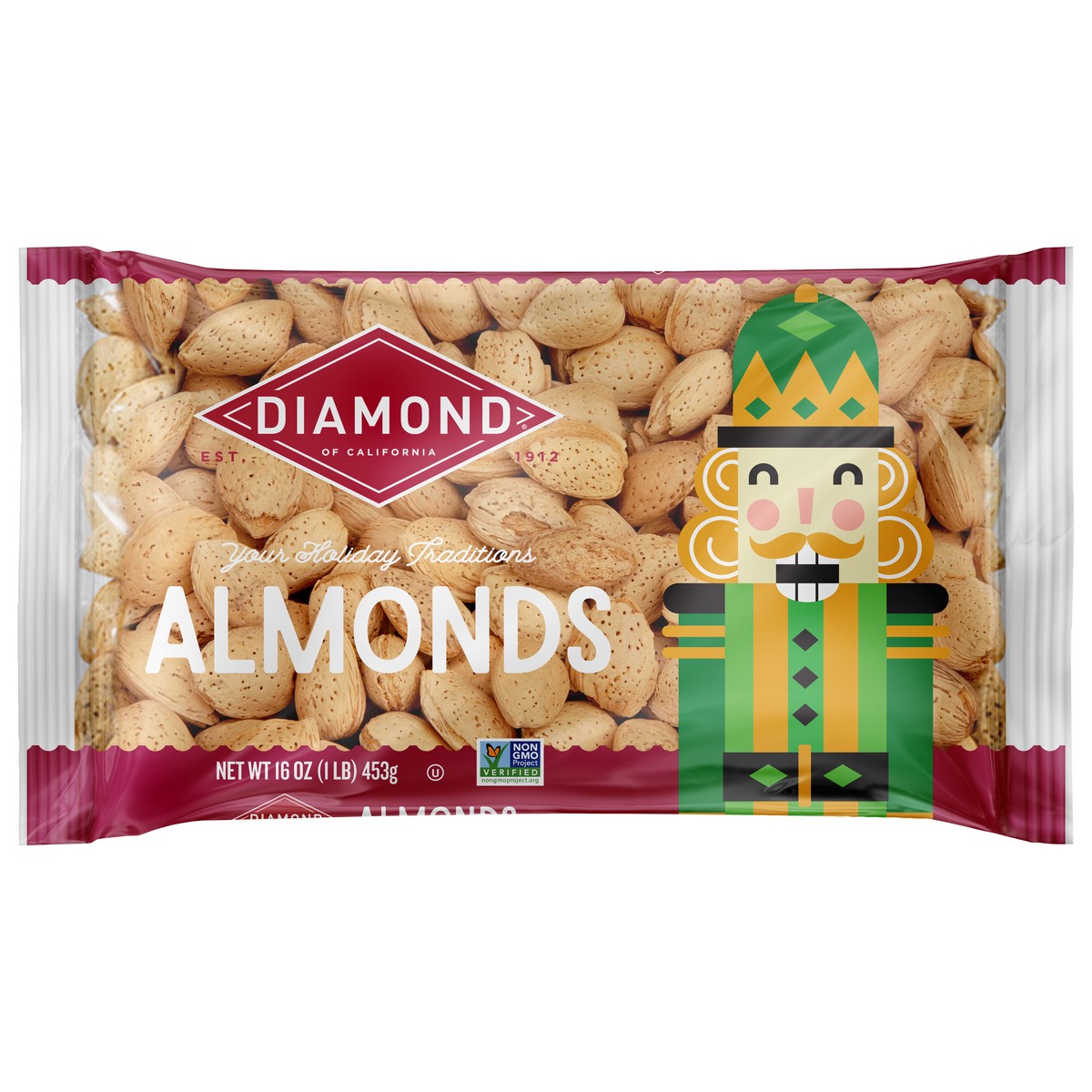 slide 2 of 2, Almonds Diamond 1/lb, 16 oz