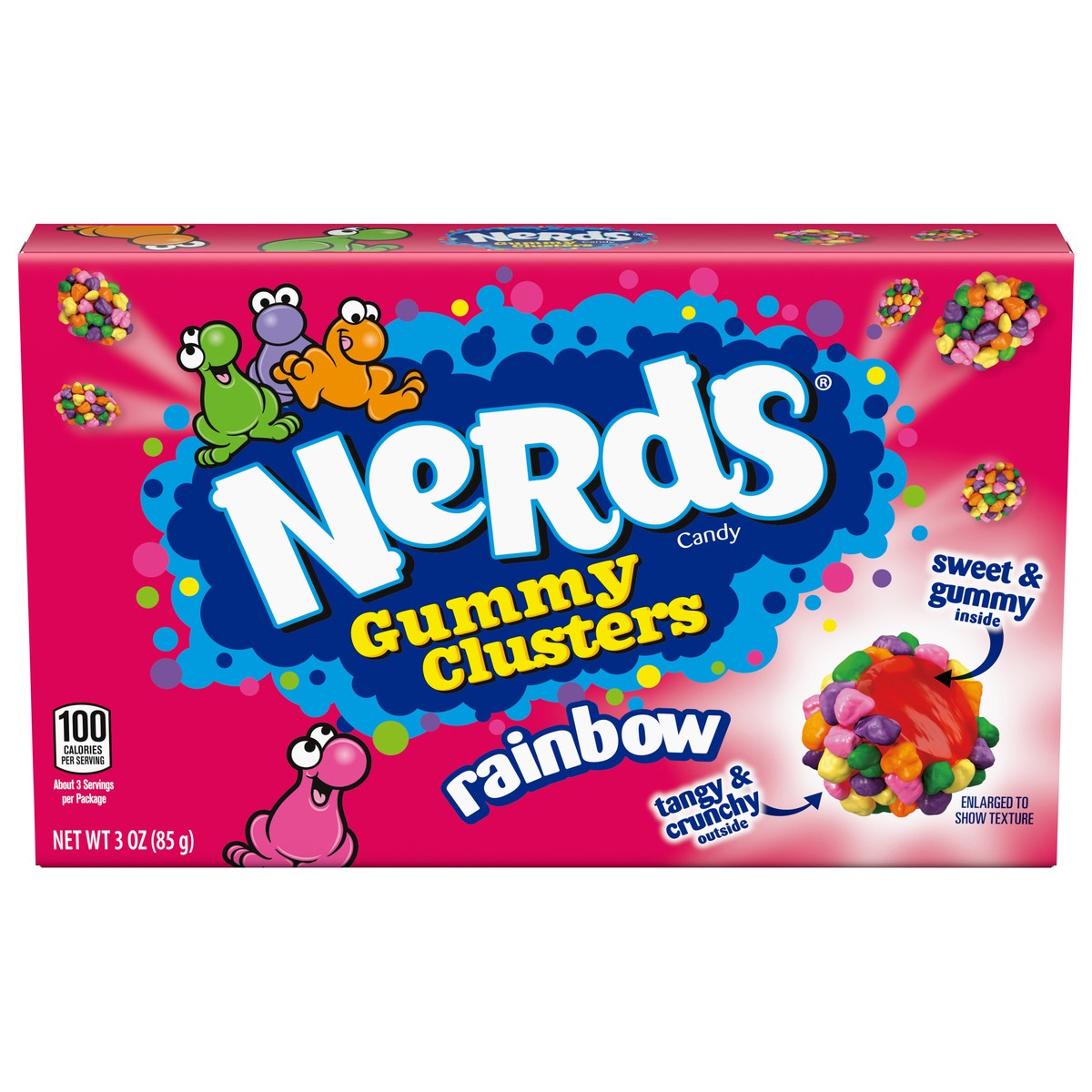 slide 1 of 11, Nerds Gummy Clusters Rainbow 3 oz, 3 oz