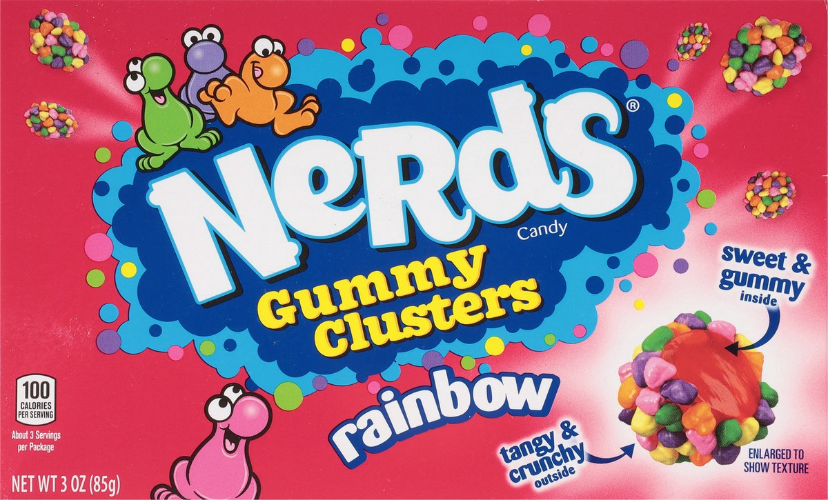 slide 3 of 11, Nerds Gummy Clusters Rainbow 3 oz, 3 oz