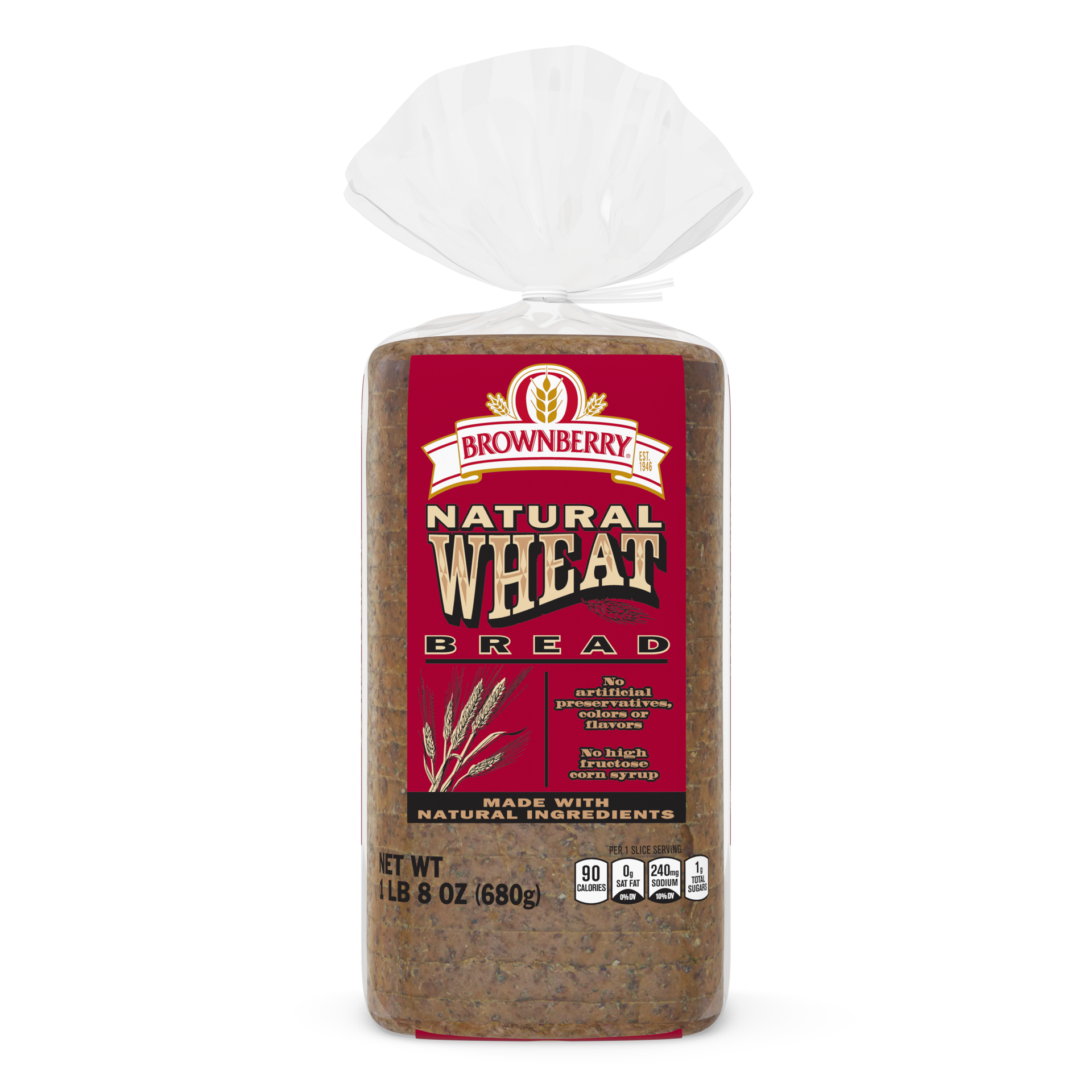 slide 1 of 5, Brownberry Natural Wheat Bread, 24 oz, 1 ct