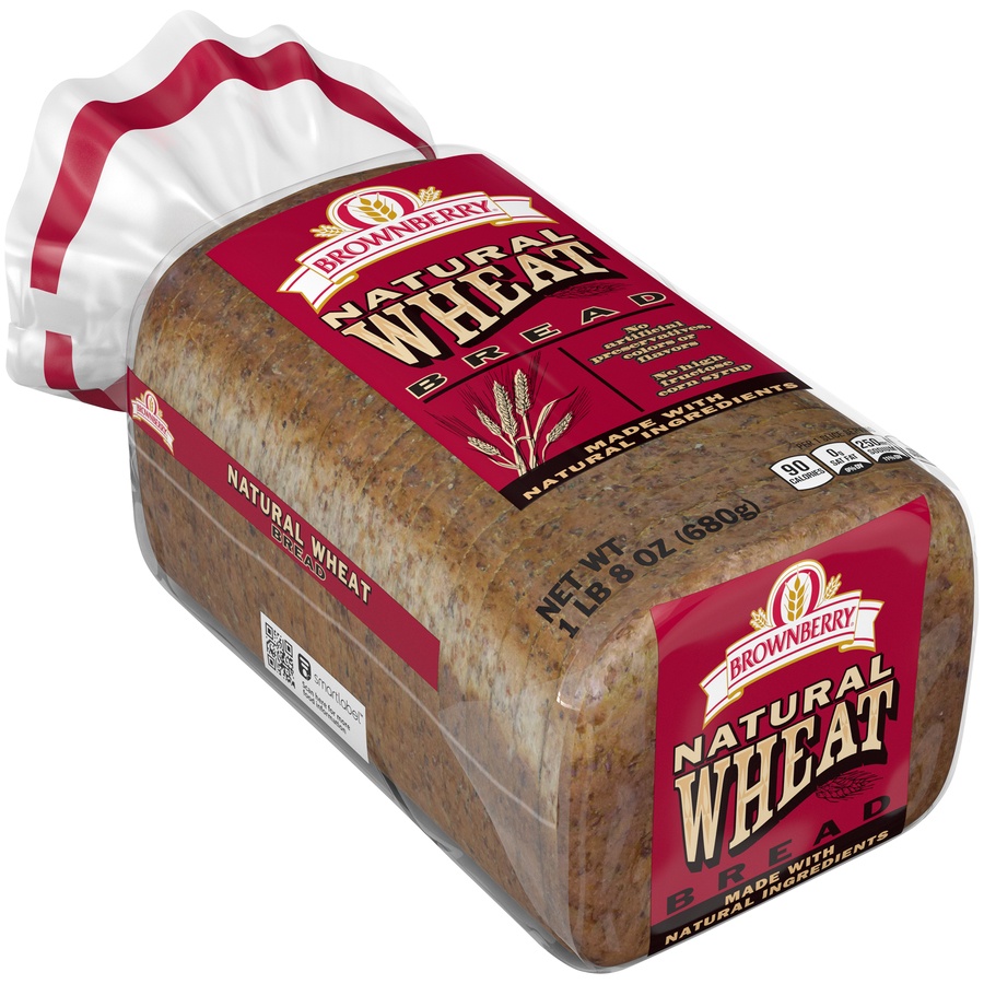 slide 3 of 8, Brownberry Natural Wheat Bread, 24 oz