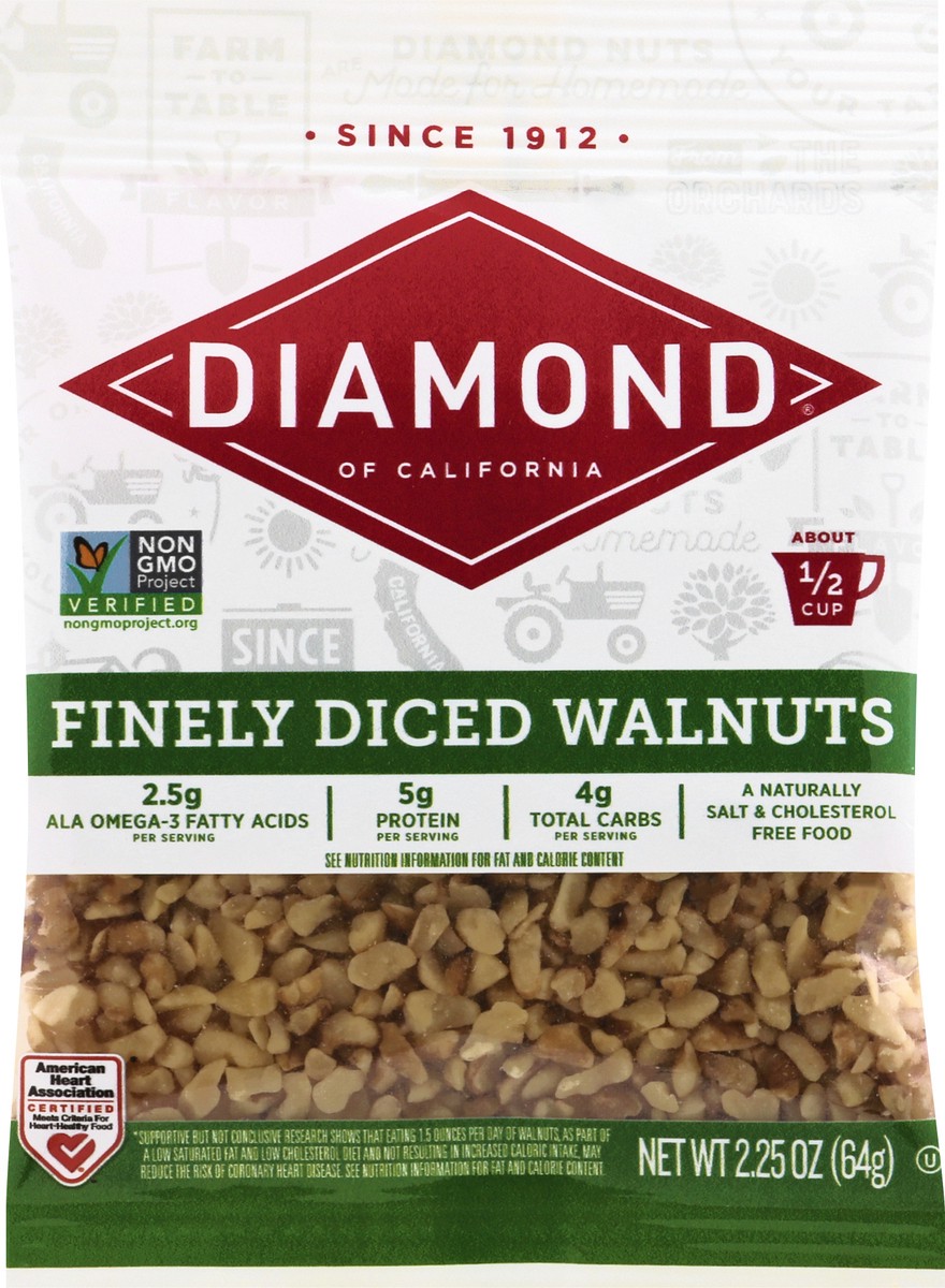 slide 4 of 9, Diamond of California Finely Diced Walnuts 2.25 oz, 2.25 oz