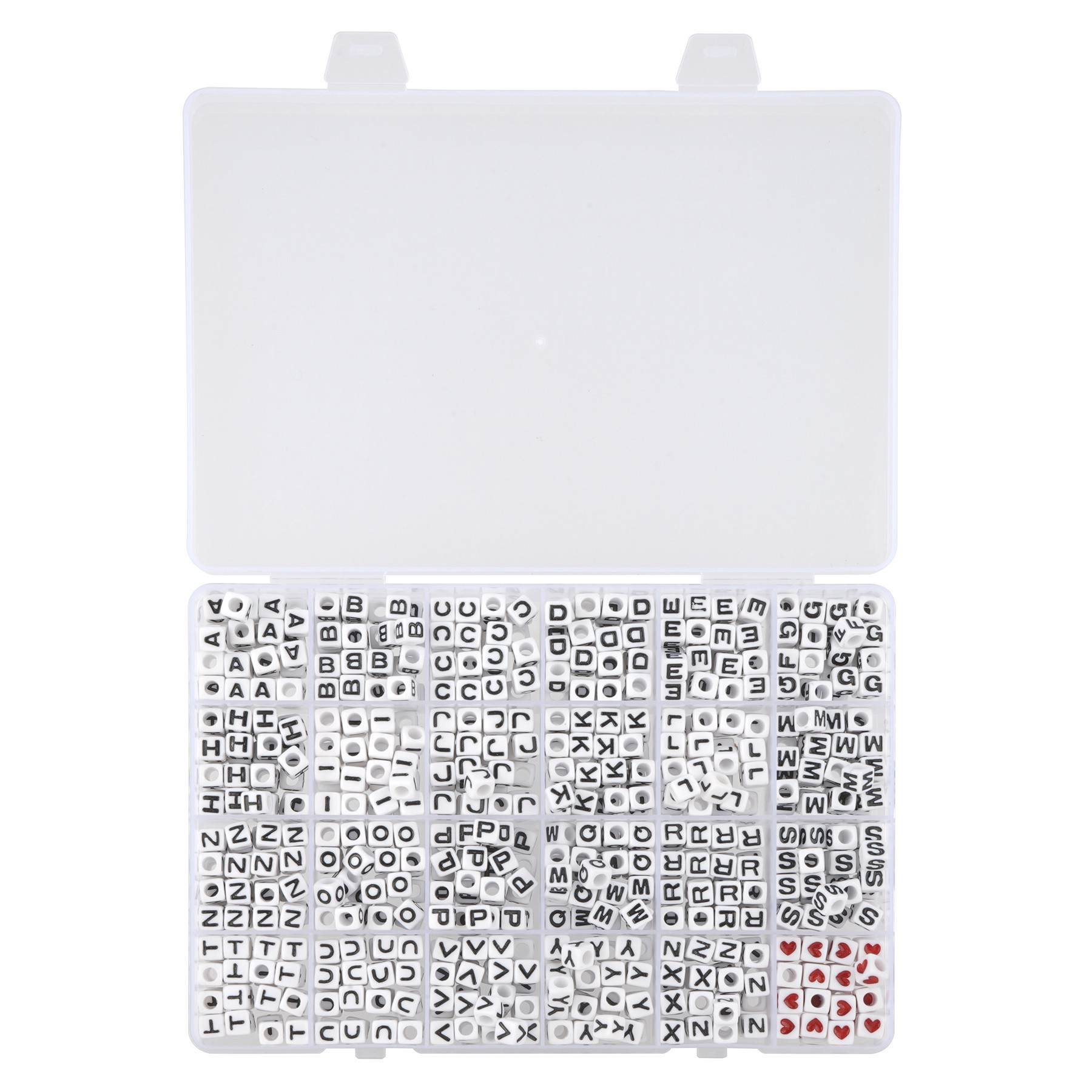 slide 2 of 2, Alphabet Square Beads, 7mm By Bead Landing, 7mm