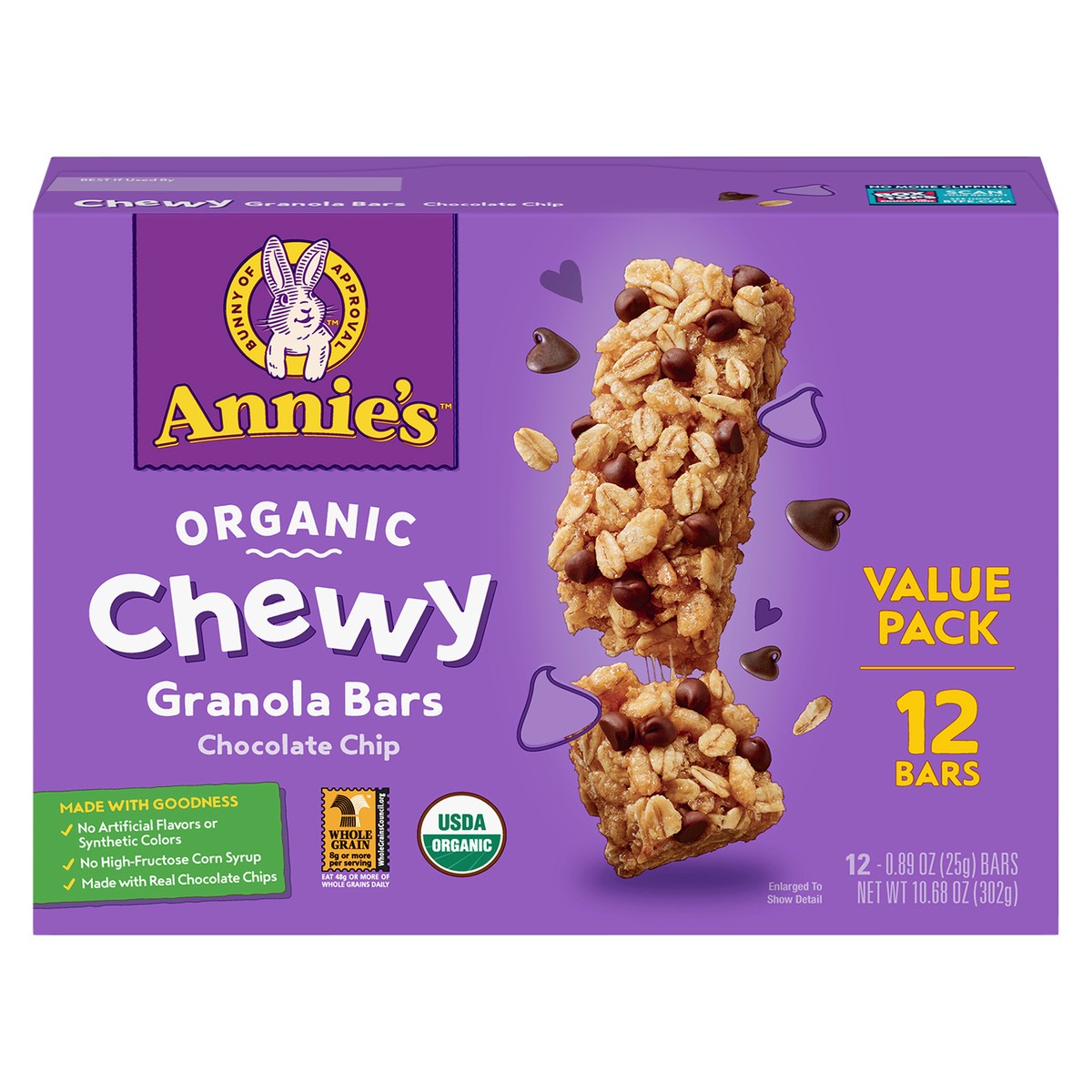 slide 1 of 1, Annie's Organic Chewy Granola Bar, Chocolate Chip, 