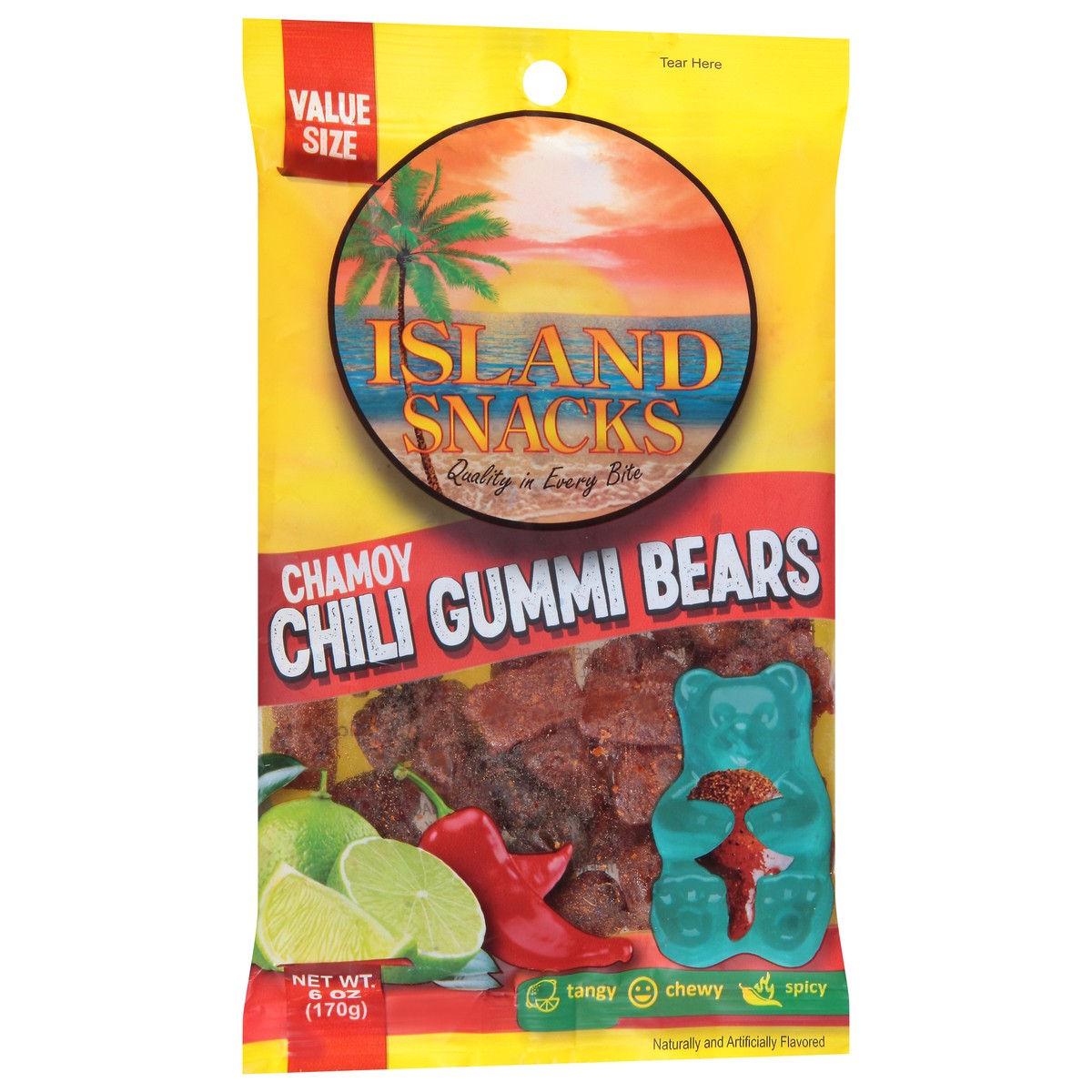 slide 13 of 13, Island Snacks Chamoy Chili Gummi Bears Value Size 6 oz, 6 oz