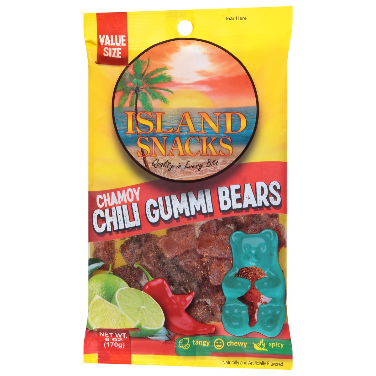 slide 2 of 13, Island Snacks Chamoy Chili Gummi Bears Value Size 6 oz, 6 oz
