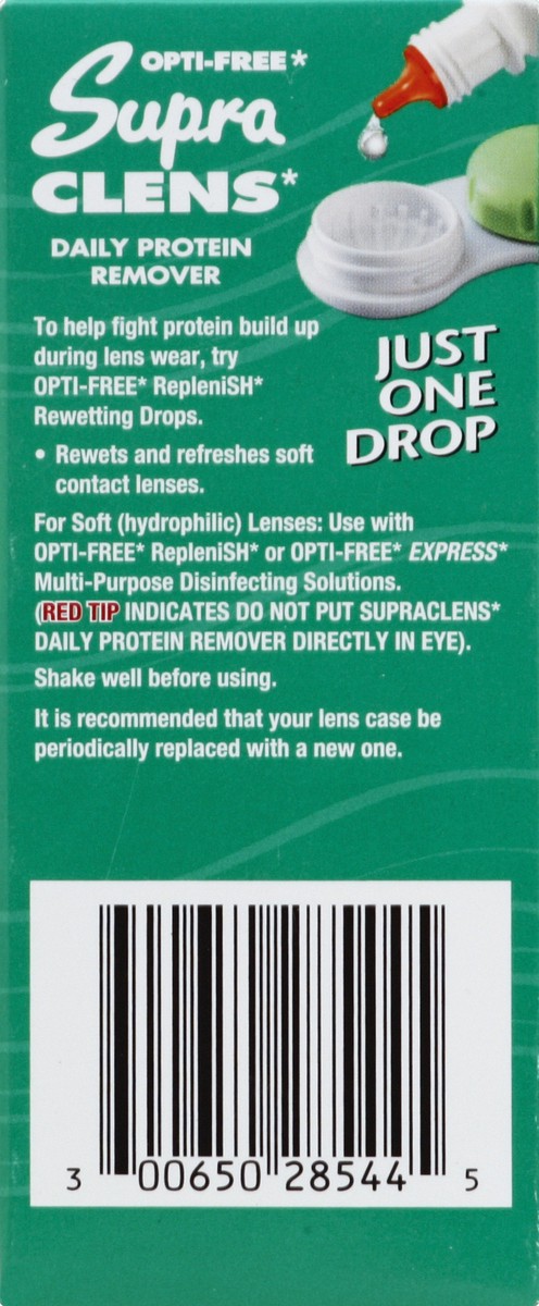 slide 6 of 6, Opti-Free Supra Clens Daily Contact Lens Protein Remover, 3 ml