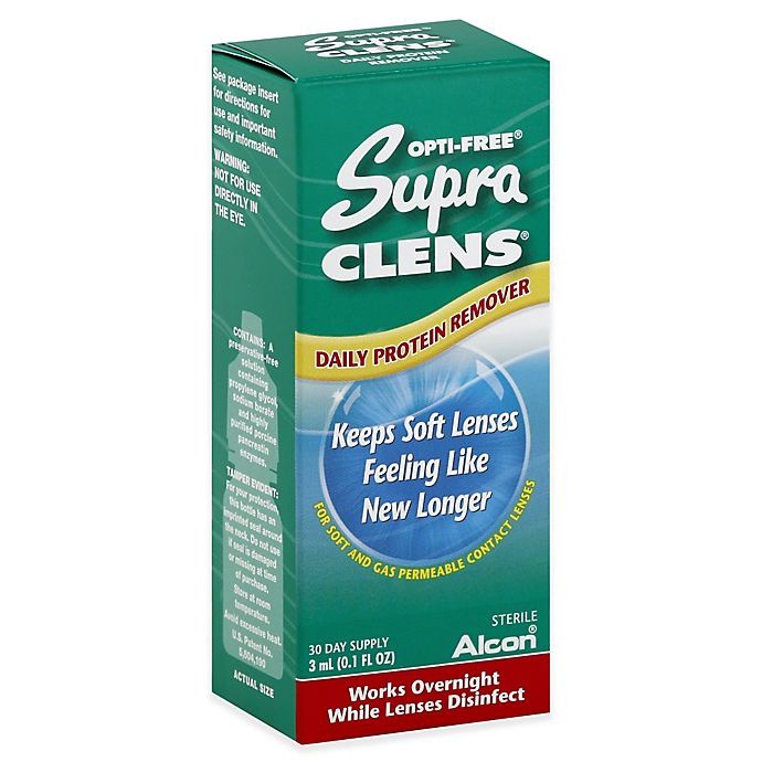 slide 1 of 6, Opti-Free Supra Clens Daily Contact Lens Protein Remover, 3 ml