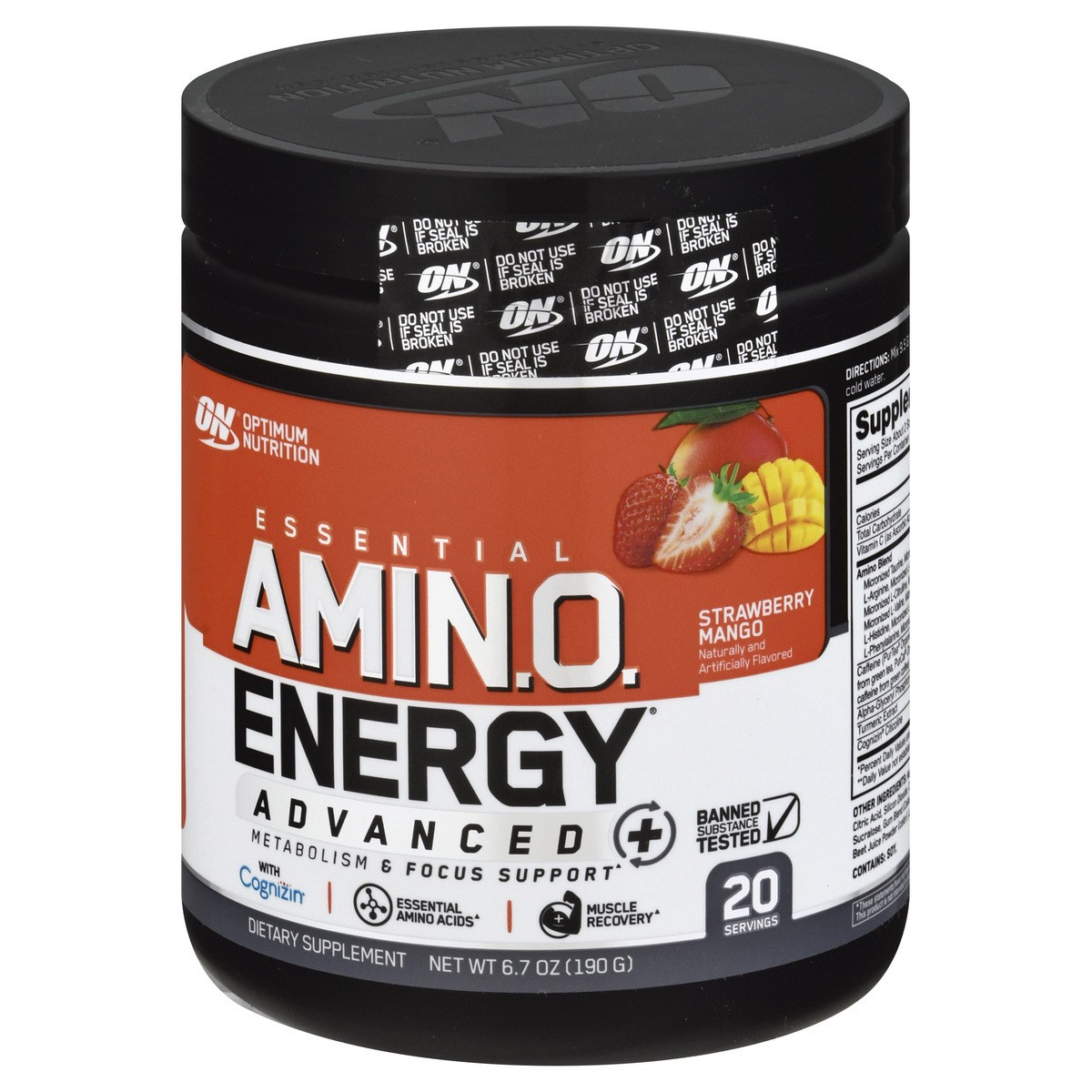 slide 4 of 12, Optimum Nutrition Essential Advanced Strawberry Mango Amino Energy 6.7 oz, 6.7 oz