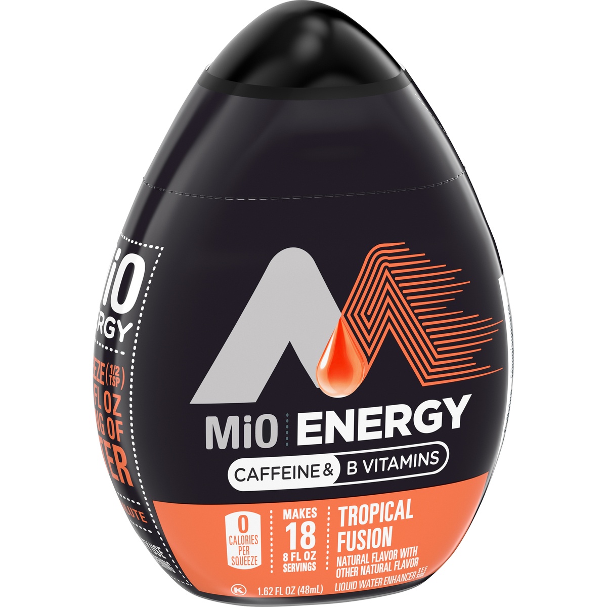 slide 2 of 11, MiO Energy Tropical Fusion Naturally Flavored with other natural flavors Liquid Water Enhancer Drink Mix with Caffeine & B Vitamins Bottle, 1.62 fl oz