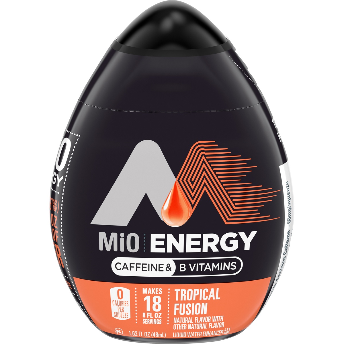 slide 1 of 11, MiO Energy Tropical Fusion Naturally Flavored with other natural flavors Liquid Water Enhancer Drink Mix with Caffeine & B Vitamins Bottle, 1.62 fl oz