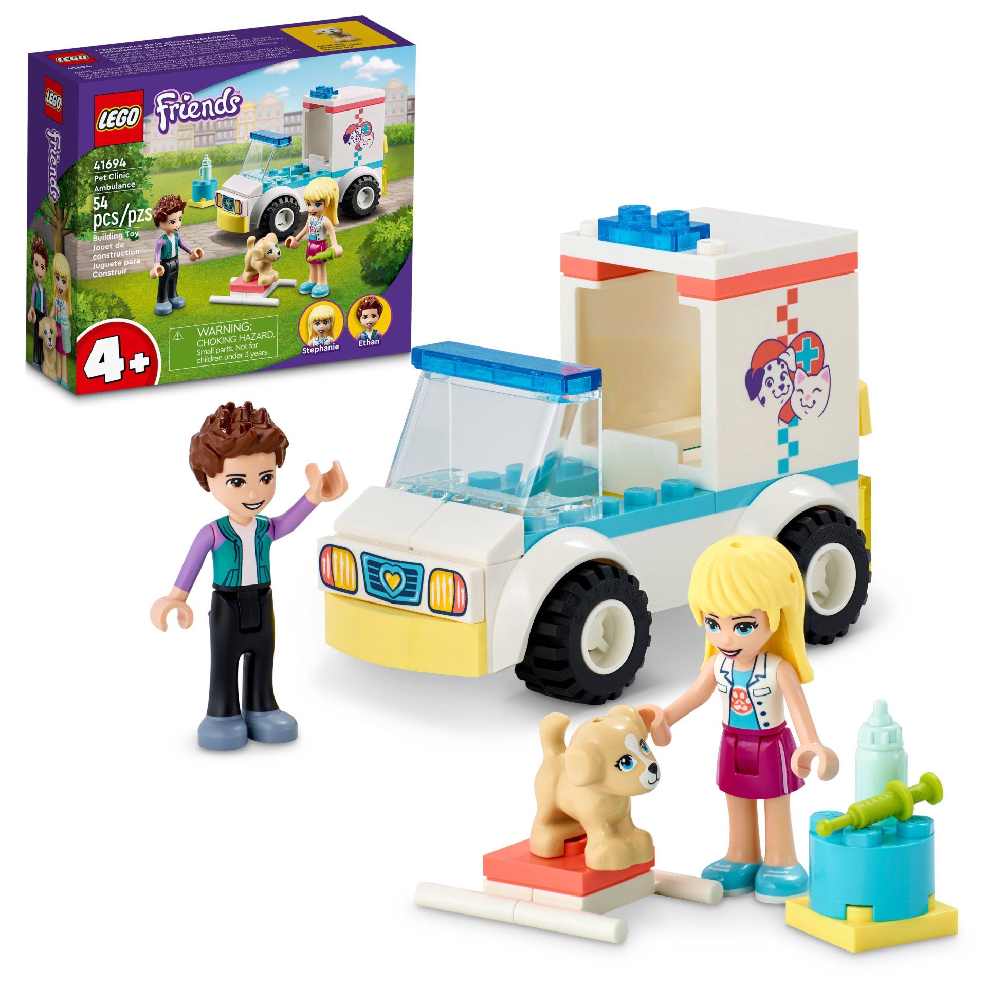 slide 1 of 5, LEGO Friends Pet Clinic Ambulance 41694 Building Kit, 1 ct
